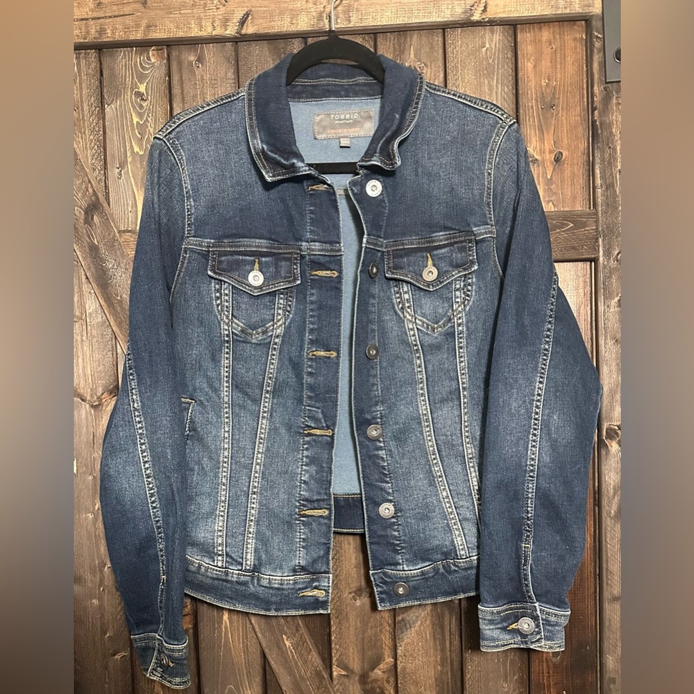 Torrid Dark Blue Denim Jacket Size 1